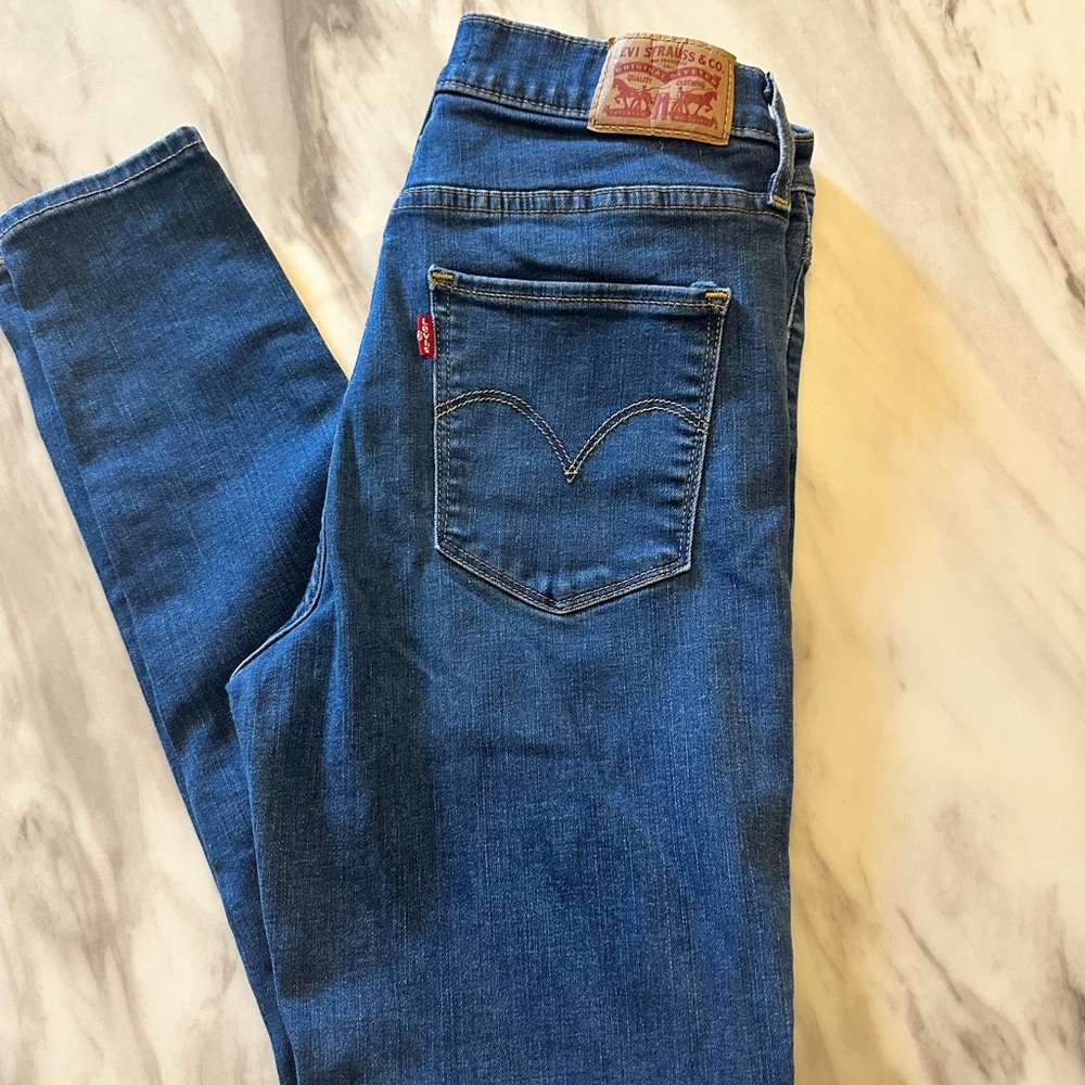 720 High Rise super skinny Levi's Women's Blue Jeans